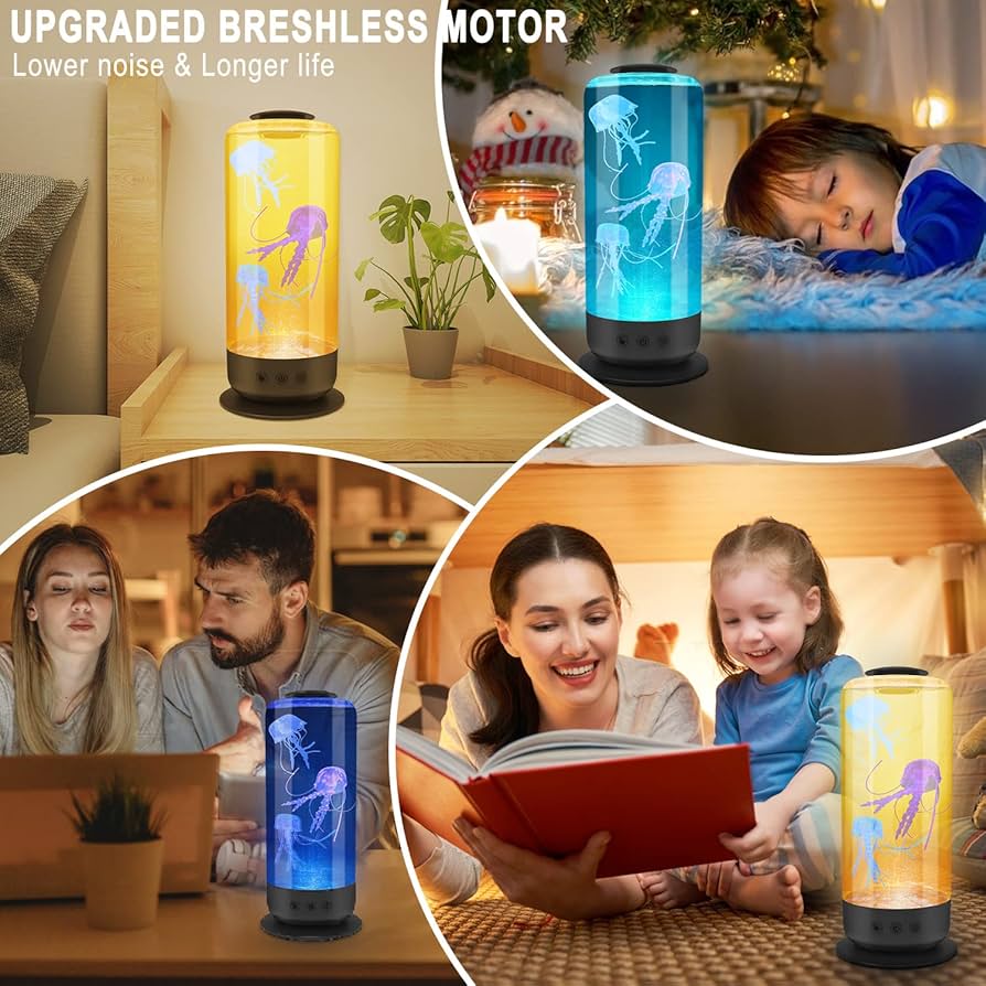 LINHONGFU Jellyfish Lamp, LED 16 Color Changing Setting